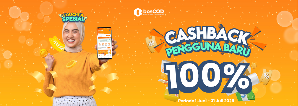 Promo Spesial Pengguna Baru bosCOD: Cashback Ongkir 100% hingga Rp10.000!