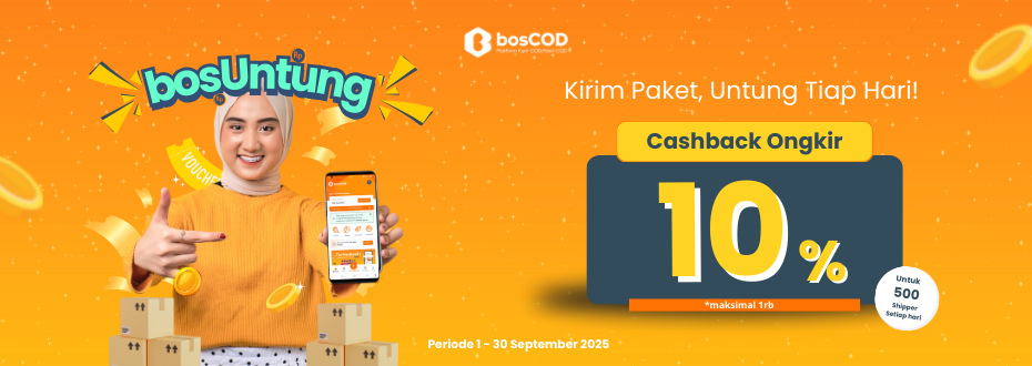 BosUntung September 2025: Kirim Paket Untung Tiap Hari Cashback 10% Tiap Kirim Paket