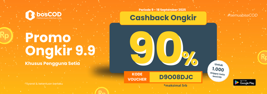 Spesial 9.9 untuk Pengguna Setia: Cashback Ongkir 90% hingga Rp5.000!