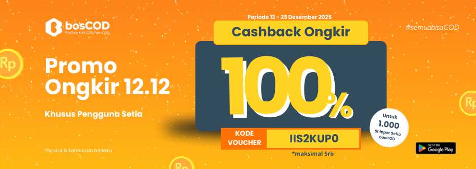 Spesial 12.12 untuk Pengguna Setia: Cashback Ongkir 100% hingga Rp5.000!