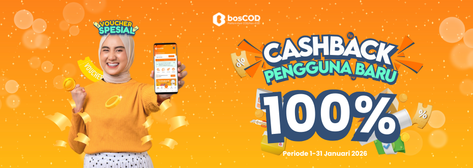 Promo Spesial Pengguna Baru bosCOD Januari 2026: Cashback Ongkir 100% hingga Rp10.000!