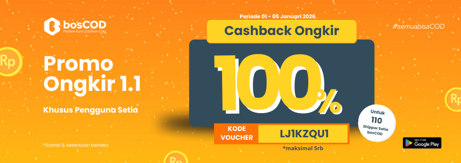 Spesial 1.1 untuk Pengguna Setia: Cashback Ongkir 100% hingga Rp11.000!