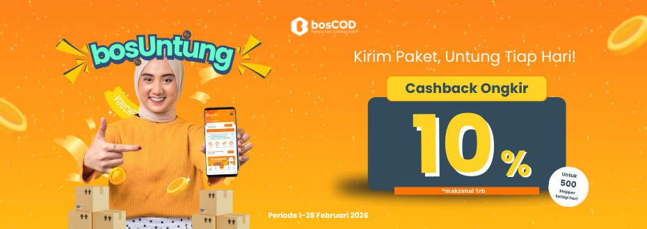 Kirim Paket Untung Tiap Hari, Cashback 10% Tiap Kirim Paket