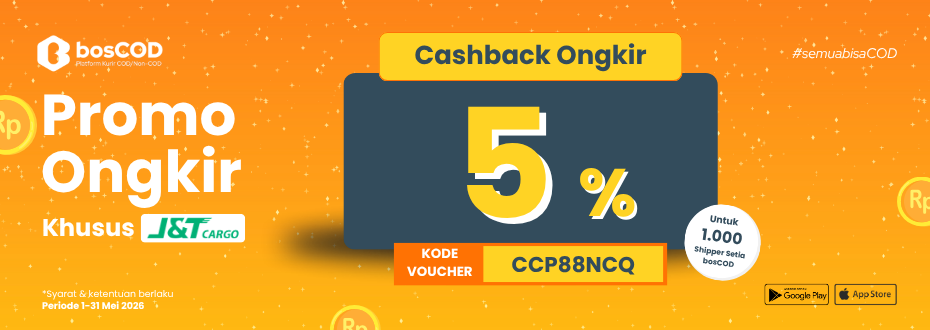 Cashback Ongkir 5% Khusus Pengiriman JnT Cargo Mei 2026