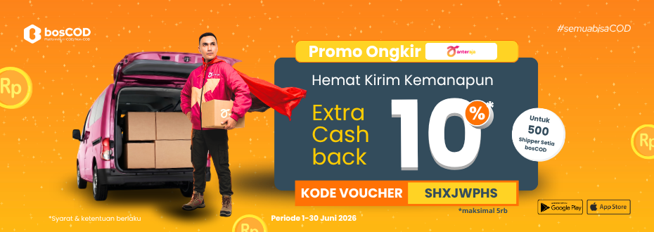 Kirim Paket Pakai Anteraja di bosCOD, Dapat Cashback 10% Sekarang!